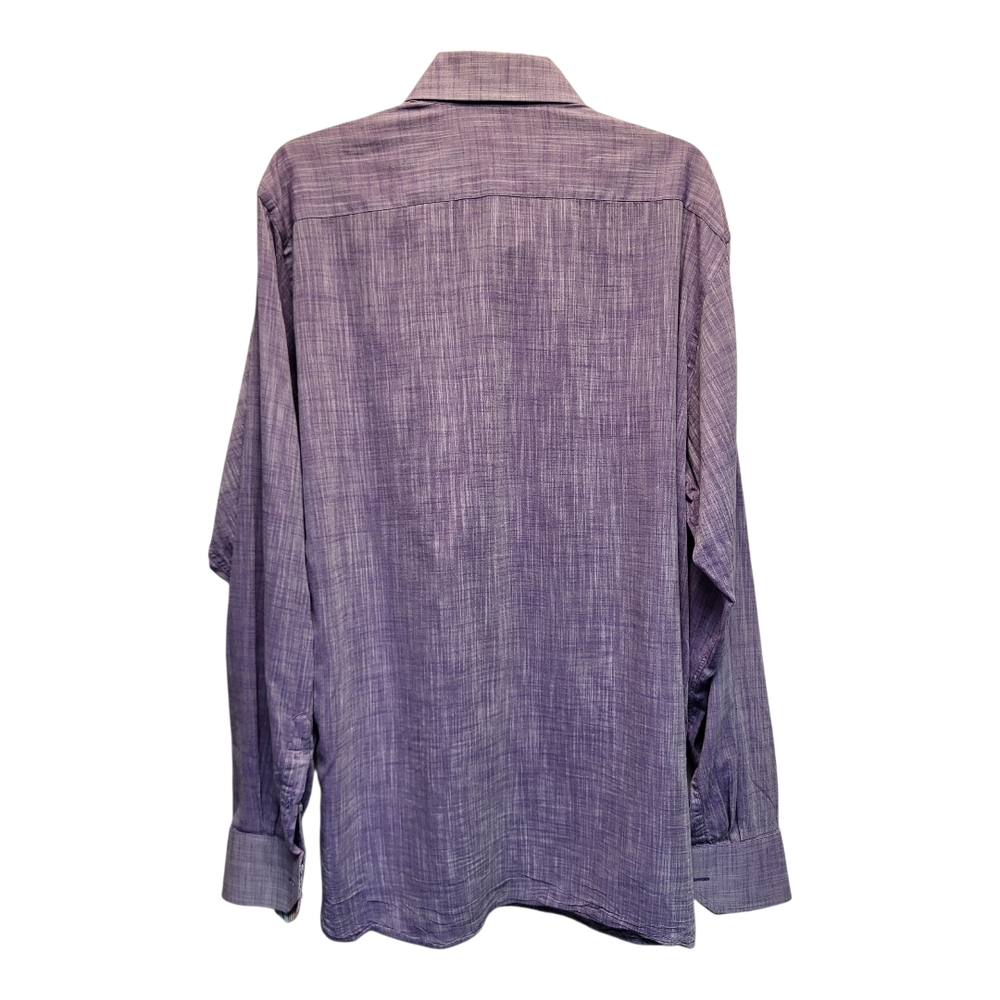 Tailorbyrd Men's Lavender Flip Cuff Long Sleeve Button Down Shirt - Size XL - Picture 2 of 7